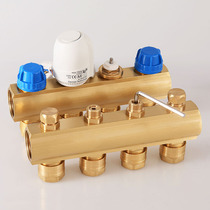  All-copper brushed paint automatic water separator floor heating intelligent water separator 1 inch supervisor 4 points 6 points floor heating pipe