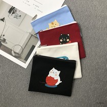 Creativity Japan-ROK Little Qing New Katong Cute Coin Bag Kitty Portable Canvas Card Bag Mini Minimis about zero money bag
