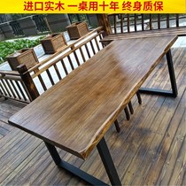 Brief Loft Meeting Table Large Board Table Bench Modern Desk Solid Wood Strip Desk Computer Desk Negotiating Table And Chairs