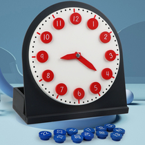 Monshi Teaching Aids Children Early Education Red Blue Digital Activity Clock Montai Life Class Cognitive Time Teaching Aids