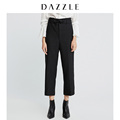 DAZZLE new autumn and winter sheep wool flower buds high waist bandage wide leg trousers women 2F4Q4051A