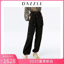 Dazzle Disu 2020 summer wear new wrinkle resistant drawstring Sports Band opening casual pants women 2c2q4011a