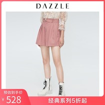 Dazzle plain spring new A-line loose wide leg pleated casual shorts for women 2g3q1221g