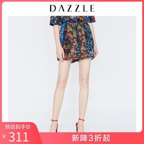 Dazzle Disu summer new Roche same fireworks printed thin Chiffon shorts 2f2q1246a