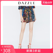 Dazzle Disu summer new Roche same fireworks printed thin Chiffon shorts 2f2q1246a