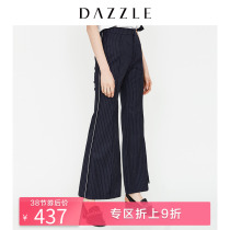 DAZZLE Landscape Spring and Autumn New Stripe Edge Design 2F1Q4162T Broad-legged Trousers