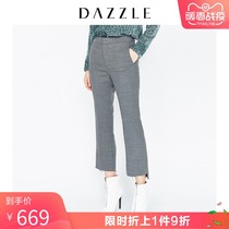 Dazzle Disu autumn and winter new irregular burr micro BRUSHED WOOL casual pants for women 2f4q411e