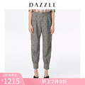 Dazzle Desu 2020 summer new tie leg grey printed sports casual pants Harun pants women 2c2q4053e