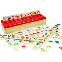 Taotao wood knowledge classification box Mengshi Enlightenment early education kindergarten baby 2-3 years old cognitive matching educational toy