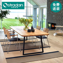 OSTRADAN Oswolden log custom furniture company office meeting table long table solid wood small table