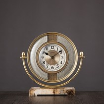 High-end retro European style clock ornaments fashion quartz clocks placed in the home living room desktop American decorative clock
