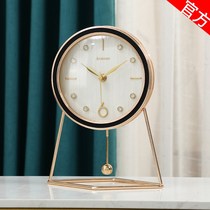 Desktop clock living room clock ornaments table clock home simple Nordic modern light luxury pendulum clock desktop clock sitting clock