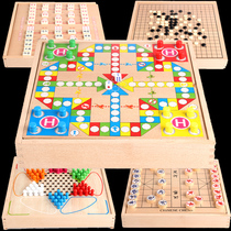 Flying Chess Checkers Gobang Primary School Multifunctional Chess Encyclopedia Childrens Educational Toys Adult Table Game