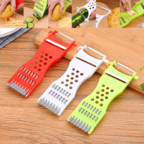 Household kitchen multi-function vegetable cutter Potato shredder Radish grater Cucumber slicer Manual peeler