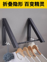 Wall clothesline drying rack dormitory student telescopic clothes hanger indoor drying home rope line travel