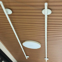 Balcony lifting clothes rack White clothes rack hand lifting clothes rack porcelain white clothes rack Non-stainless steel rod