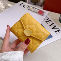 Burglar-proof brushed genuine leather short card bag female magazid small Japan-ROK delicate cow leather multi-position driving license integrated bag tide