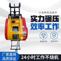 Double-hole small diamond electric hoist 220V remote control crane household small wire rope hoist suspension hoist