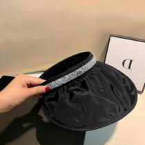Otters-Royce Outlets Japan Net Red Hat Summer Outdoor Black Glue Great Hat Sunscreen Sunhat Female Tide