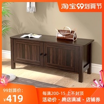American shoe-changing stool home door wearing shoes stool shoe rack with door can sit shoe cabinet storage stool storage stool storage stool Nordic Nordic