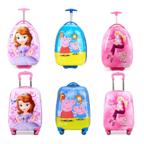 Childrens four-wheeled suitcase trolley box gift cartoon school bag suitcase Kindergarten primary school students 6-12 years old gift