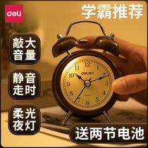 Del small alarm clock mechanical loud sound alarm creative personality students use lazy clock simple get up children