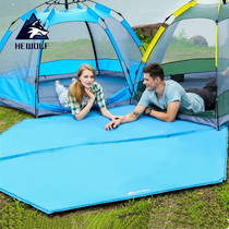 Outdoor hexagonal automatic inflatable cushion folding widened padded cushion portable camping moisture-proof mat picnic tent mat