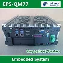 Embedded Industrial Computer# Anqin Fanless EPS-QM77 Three Screen Different Display I7 Dual Network Multi-Serial Port Card 2PCI