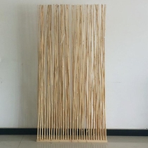 Customized elevated natural bamboo floor screen modern Japanese mobile seat screen porch tea restaurant partition background