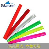 BUNCH PANTS WITH REFLECTIVE WRISTBAND RIDING EQUIPPED BIKES REFLECTIVE TIE LEGGINGS CLAP RING REFLECTIVE BRACELET NIGHT RUNNING TIED LEG STRAP