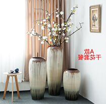 欧式流水陶瓷摆件喷泉落地大花瓶现代会所餐厅加湿风水装饰陶罐缸