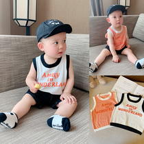  Childrens vest Boys ice silk breathable inner wear belly protection spring and summer thin bottoming shirt boys top baby vest