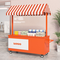 Nordic Wrought iron breakfast car Stall car Promotion table Mobile sales car Food car with wheel hand push scenic float