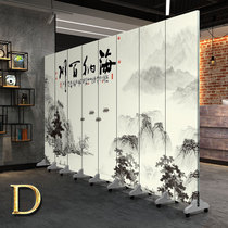 Chinese solid wood screen partition Fashion living room door Bedroom Simple entrance Office study Mobile folding screen