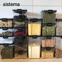 sistema New Zealand imported food grade transparent sealed storage tank kitchen fresh-keeping with lid Miscellaneous grain storage box
