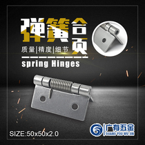 Guangyou manufacturers supply 304# stainless steel 2 inch spring hinge butterfly elastic spring hinge 50*50*2