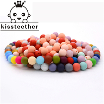 DIY Bracelet Necklace Accessories Material New 12mm Silicone Round Pearl Baby Pacifier Chain Bite Tooth Stick 
