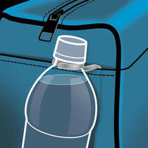 Universal water bottle 7-character adhesive hook beverage bottle buckle portable hanging clip stainless steel outdoor travel shopping can be