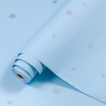 Sky Blue self-adhesive wallpaper solid color waterproof wallpaper student dormitory bedroom warm Net red decoration background wall sticker