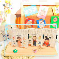 Original Day Series Cotton Hemp Shrapnel Mouth Gold Bag Canvas Zero Wallet Woman Little Mini Cute Coin Bag Bank Card Bag
