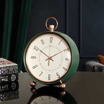 Nordic light luxury large clock living room table clock home fashion clock modern simple American desktop ornaments