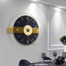 Modern simple atmospheric mute decorative wall clock living room home wall clock fashion creative Nordic light luxury clock