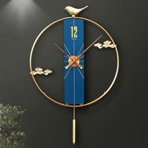 2021 new living room wall clock home Restaurant Simple clock hanging wall fashion new Chinese pure copper decorative clock