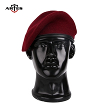 Black wool Special Forces beret Red Airborne beret military fan hat security soldier hat combat hat