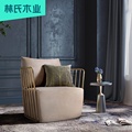 Lin's wood bedroom small sofa net red ins modern minimalist mini lazy single sofa chair RBL1Q