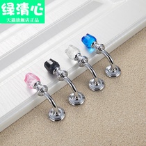 Cabinet door handle modern simple American Nordic kitchen wardrobe drawer glass crystal handle pendant single hole handle