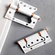 Mother hinge 4 inch wooden door white pattern room door indoor mute solid thick door hinge European decoration