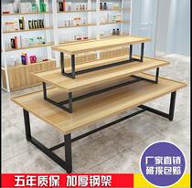 Supermarket Middle Island Shelf Pile Head Cosmetics Display Cabinet Clothing Store Shoes Show Stand Triple Water Table