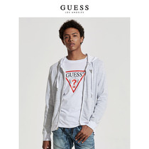 Guess men's contrast inverted triangle logo hoodie-x93q04r6fw1