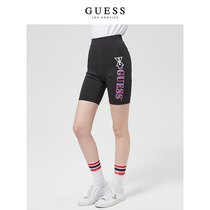 Guess88rising women's solid letter logo casual shorts-w93q206902z